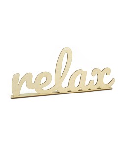 Надпис от дърво RELAX 