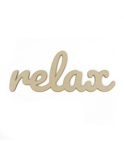 Надпис от дърво RELAX 